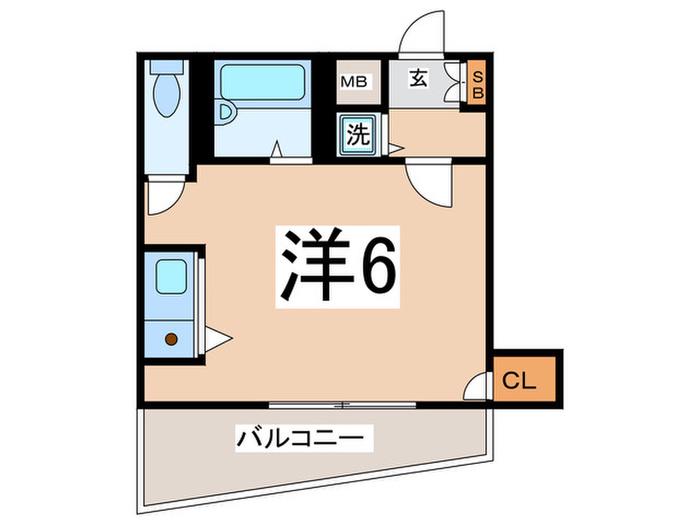 エストポワール堀江(ワンルーム/9階)の間取り写真