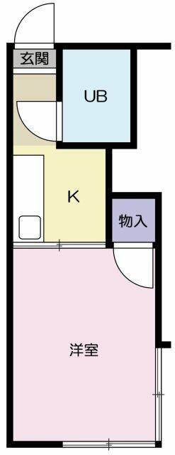 ハイツ綱島(ワンルーム/1階)の間取り写真