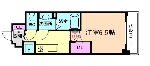 プレサンス梅田北オール(1K/5階)の間取り写真
