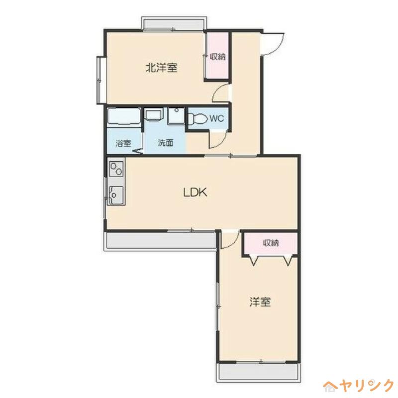 ピュア五反田(2LDK/3階)の間取り写真