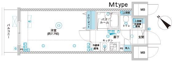 フェニックス横濱関内BAY GAIA(1K/5階)の間取り写真