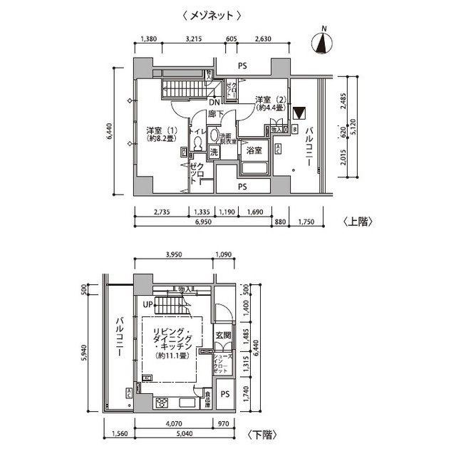 東雲キャナルコートCODAN20号棟(2LDK/9階)の間取り写真