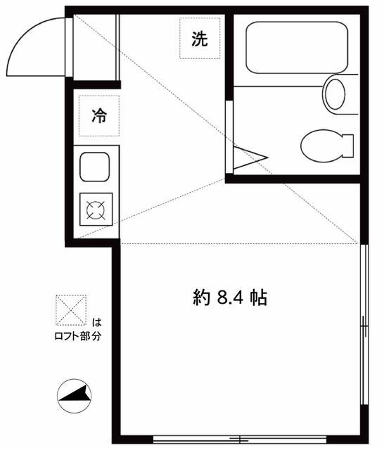DRホームズ町屋(ワンルーム/1階)の間取り写真