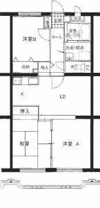 ユーミーハイツ(3LDK/4階)の間取り写真