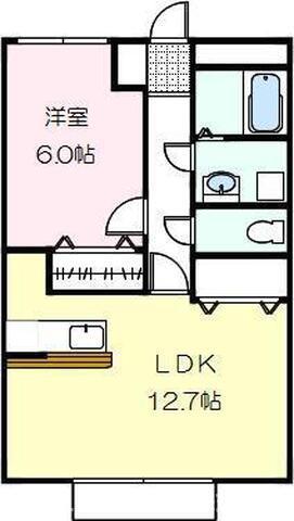 グランドガーデンツインステージ(1LDK/2階)の間取り写真