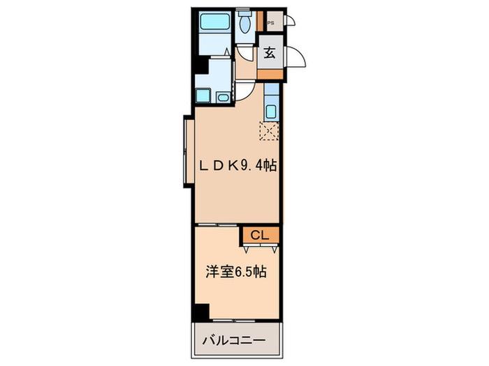 GAUDIシンエイ(1LDK/7階)の間取り写真