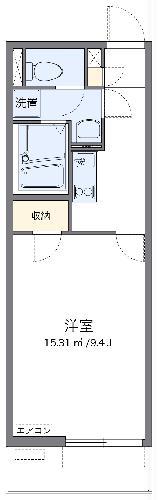 レオネクストアルストロメリア(1K/2階)の間取り写真