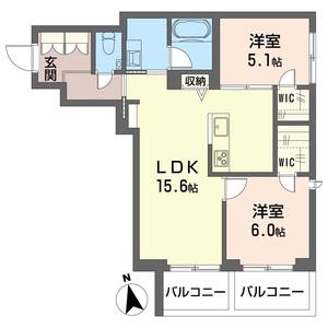 シャーメゾン北砂(2LDK/3階)の間取り写真
