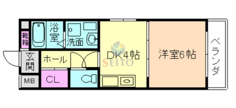 エミールHIRO(1DK/3階)の間取り写真