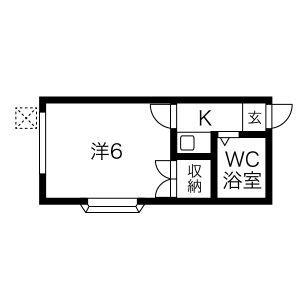 メゾン ル オランジュ(1K/1階)の間取り写真