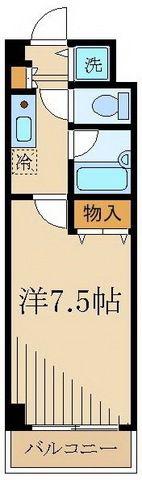 第5千代鶴ビル(1K/4階)の間取り写真