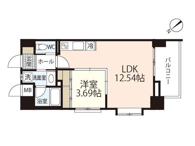 GRAND STAGE24(1LDK/3階)の間取り写真