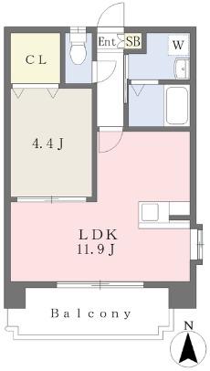 ステージア本荘(1LDK/10階)の間取り写真