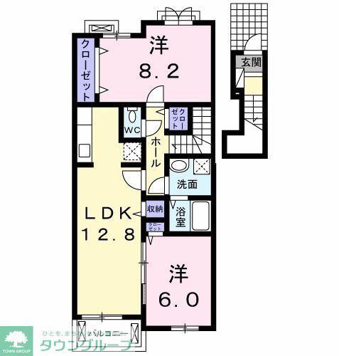 ソフィア(2LDK/2階)の間取り写真