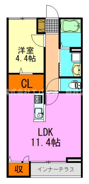 サイエンスコート(1LDK/2階)の間取り写真
