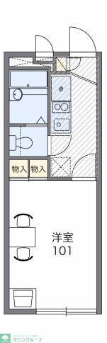 レオパレスサニーサイドヒライII(1K/1階)の間取り写真