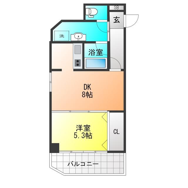 〇ストークハイム三田(1LDK/4階)の間取り写真