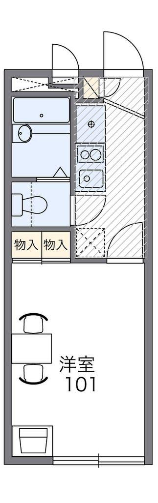レオパレスG&C(1K/2階)の間取り写真