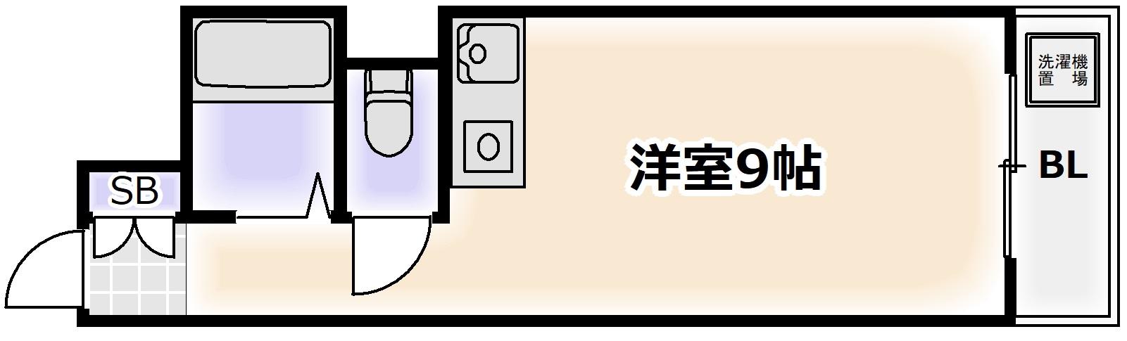 サンレスポワール天王寺(ワンルーム/5階)の間取り写真