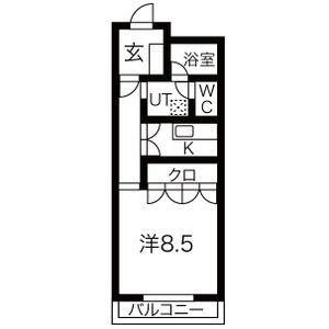 NTビル塩釜(1K/3階)の間取り写真