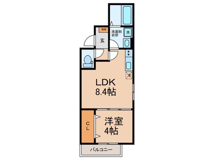 D PORTA SAISON(1LDK/2階)の間取り写真