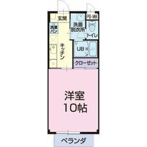 グリーン廣本(1K/2階)の間取り写真