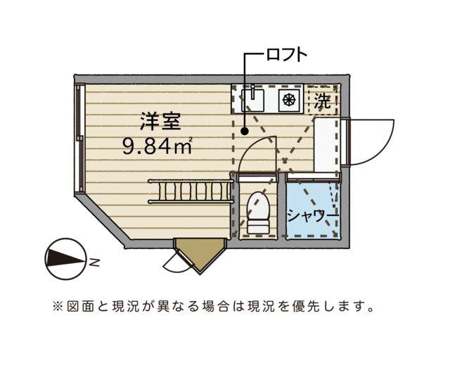 フェリスミーテ(ワンルーム/1階)の間取り写真