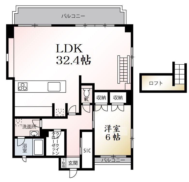 ツインエルシティ千葉弐番館(1LDK/14階)の間取り写真