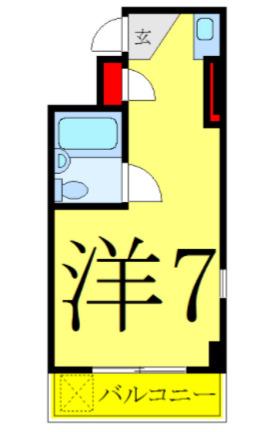 トップ江戸川橋(ワンルーム/3階)の間取り写真