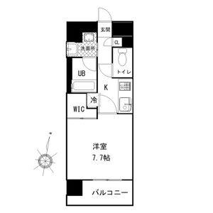 シーズンフラッツ矢場(1K/6階)の間取り写真