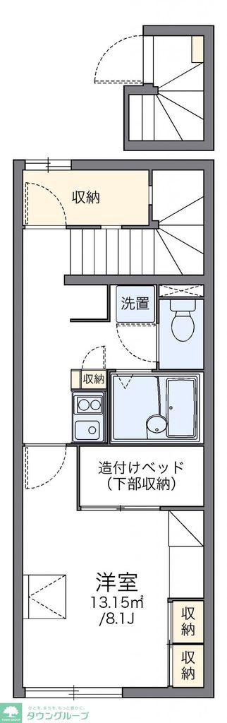 レオパレスエトワール(1K/2階)の間取り写真