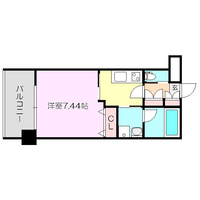 レジディア新大阪Ⅱ(1K/5階)の間取り写真