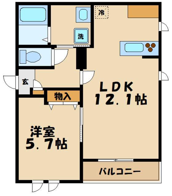 へーベルメゾン梶が谷(1LDK/2階)の間取り写真