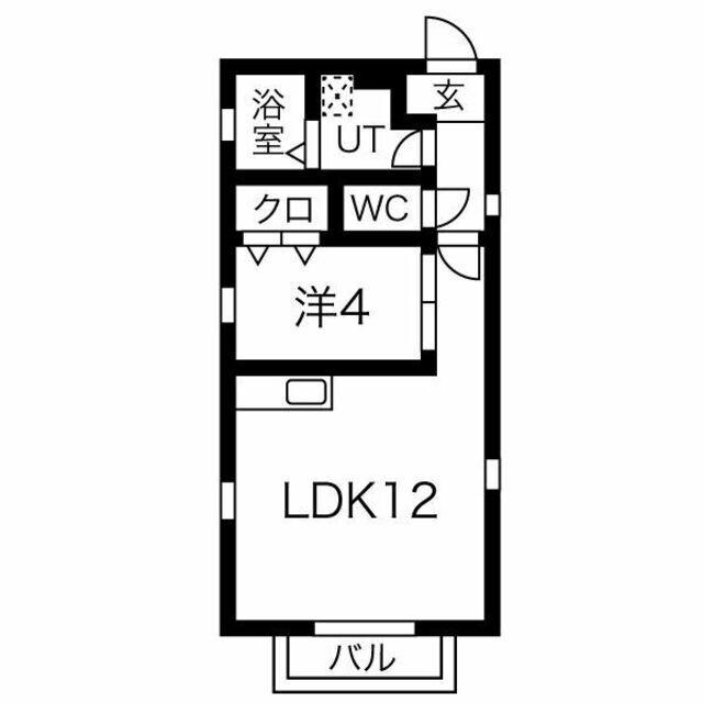 コンフォール新守山(1LDK/2階)の間取り写真
