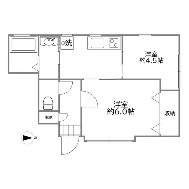 アトリエ永福(2K/1階)の間取り写真