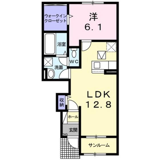 ＪＲ日豊本線 東中津駅 徒歩21分 2階建 築5年(1LDK/1階)の間取り写真