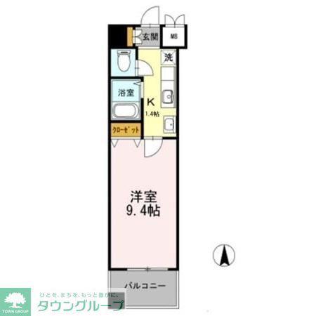 カスタリア志賀本通(1K/4階)の間取り写真