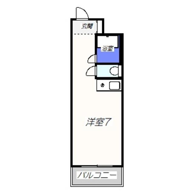 川口ハイツ(ワンルーム/7階)の間取り写真