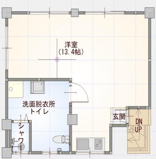 上筒井ビル(ワンルーム/3階)の間取り写真