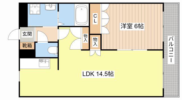 グランベル(1LDK/2階)の間取り写真