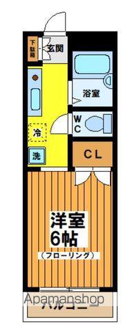 レジデンス初台(1K/2階)の間取り写真