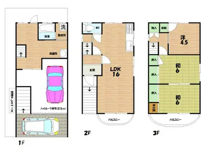 伯太町6丁目戸建(3LDK)の間取り写真