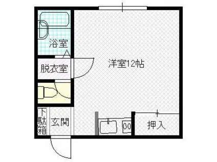 リーブル片岡(ワンルーム/2階)の間取り写真