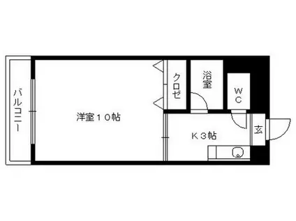 エトランゼ宮本3(1K/3階)の間取り写真