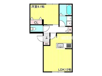 トリニティI号館(1LDK/1階)の間取り写真