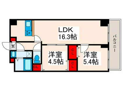 アルファコート町屋(2LDK/3階)の間取り写真