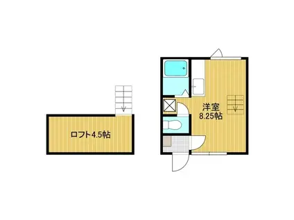 メゾンドKII(ワンルーム/2階)の間取り写真