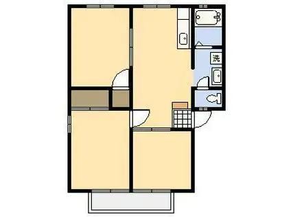 サンハイツ(3DK/2階)の間取り写真