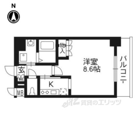 エスリード烏丸五条駅前(1K/10階)の間取り写真