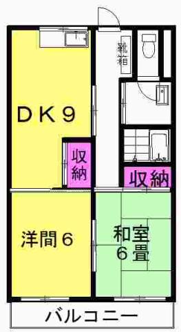 シティコーポ焼津駅北(2DK/1階)の間取り写真
